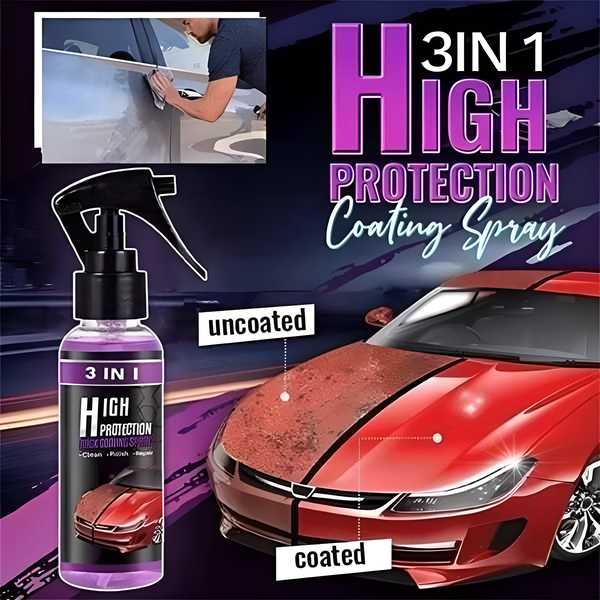 3 in 1 High Protection Car Coating Spray (Pack of 2)