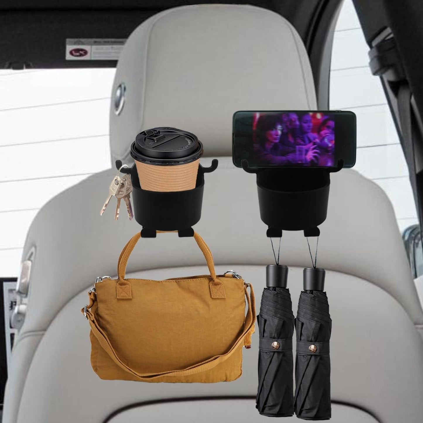 For Car Multifunctional Hanging Storage Cup & Mobile Holder