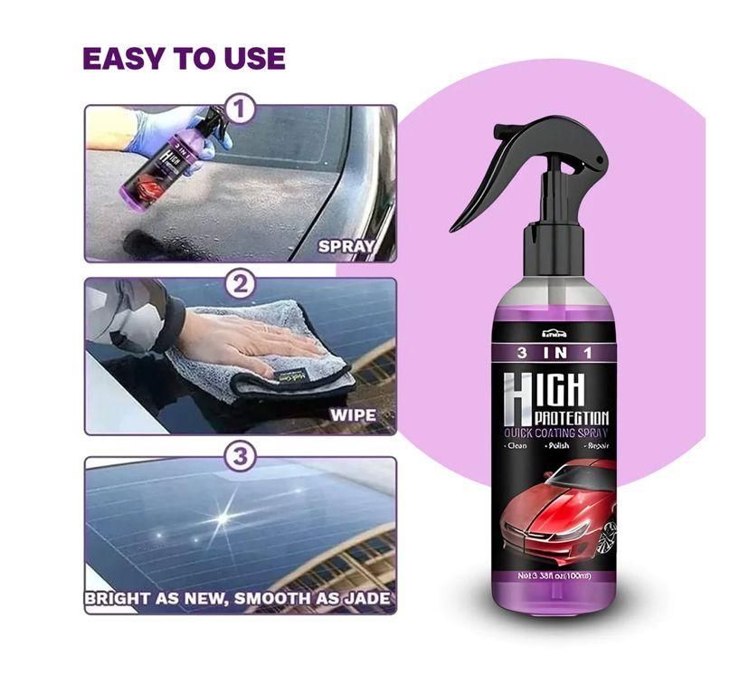 3 in 1 High Protection Car Coating Spray (Pack of 2)